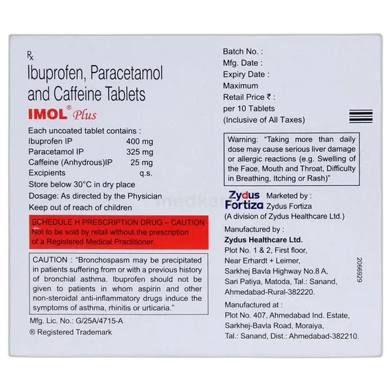 imol plus tablet 10's